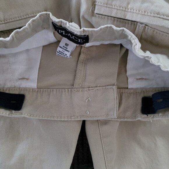 Boy's Place Khaki Uniform Shorts size 10 with Adjustable waist - Picture 8 of 10